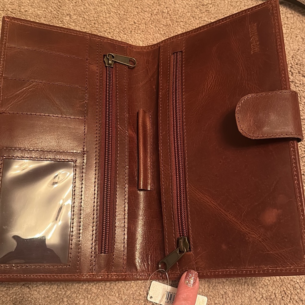 Leopard leather wallet